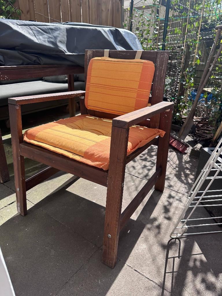 IKEA applaro tuinstoel / loungestoel met kussen-set, Kunststof, Zo goed als nieuw, Stoel, Ophalen