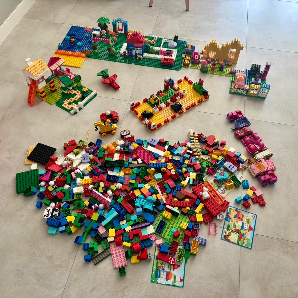 Leuke grote set lego duplo blokken en platen, Ophalen of Verzenden, Zo goed als nieuw