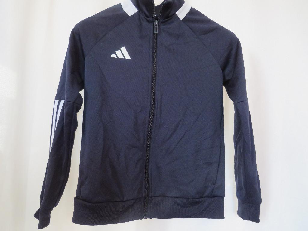 blauw trainingsjack aeroready mt 140 Adidas, Adidas, Gebruikt, Meisje, Sport- of Zwemkleding