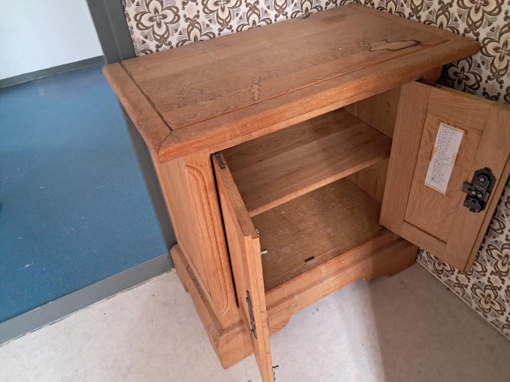 eiken tv kastje, Ophalen, Gebruikt, Eikenhout, 50 tot 100 cm