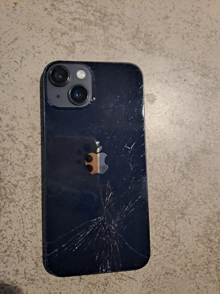 Defecte Iphone 14, Telecommunicatie, Mobiele telefoons | Apple iPhone, 128 GB, Zwart, Refurbished, Ophalen of Verzenden