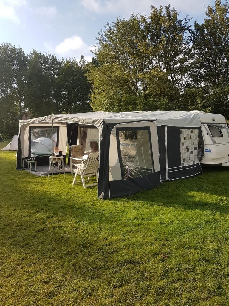 Zeer complete Hypercamp/Goldcamp voortent maat 12, Caravans en Kamperen, Voortenten en Luifels, Ophalen, Gebruikt, PVC, Overige merken