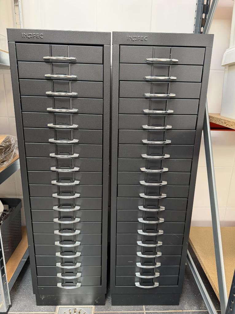 Multi ladekast A4 – 18 laden 2 st., Huis en Inrichting, Kasten | Ladekasten, Ophalen, Minder dan 50 cm, 5 laden of meer, 100 tot 150 cm