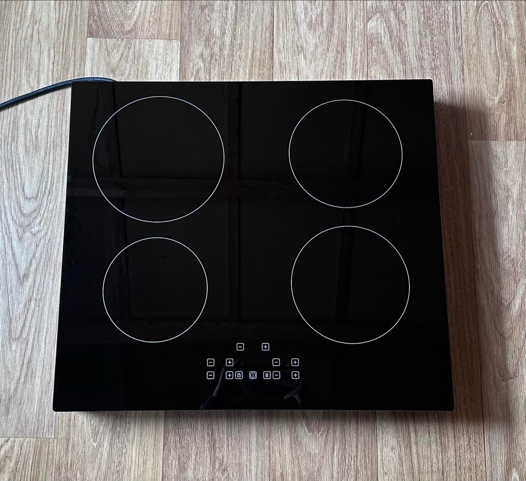 Inductie kookplaat 4 pits, Witgoed en Apparatuur, Kookplaten, Zo goed als nieuw, Inductie, Vrijstaand, 4 kookzones