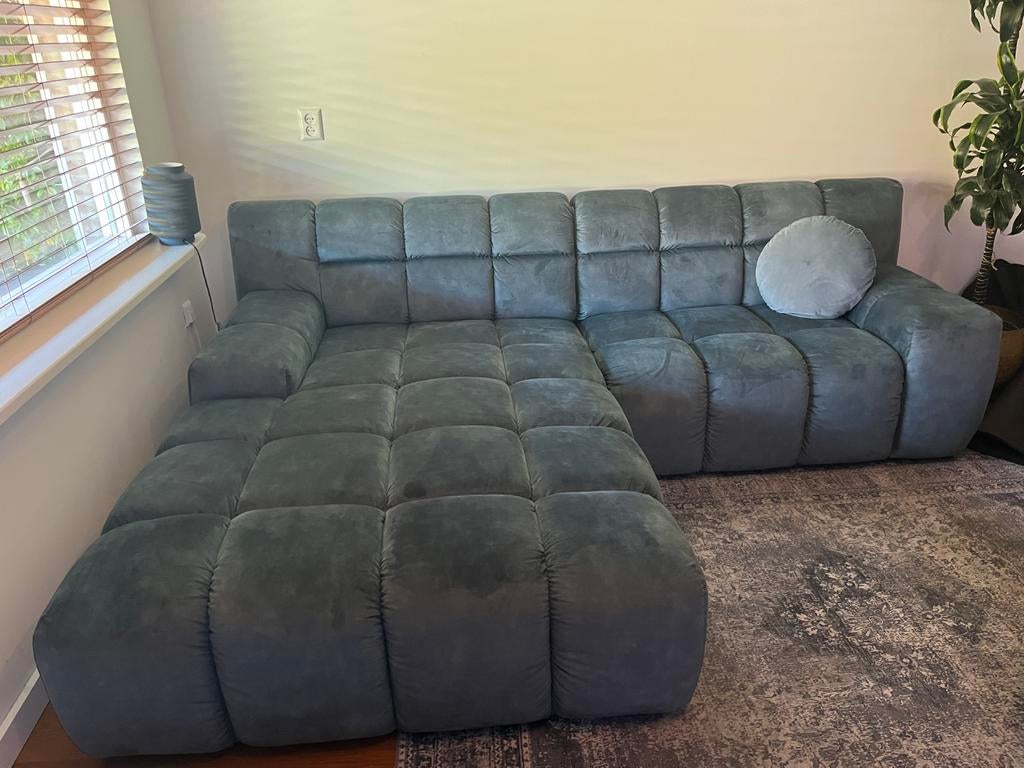 Moderne hoekbank zo goed als nieuw (6 maanden oud), Ophalen, 250 tot 300 cm, Hoekbank, Zo goed als nieuw