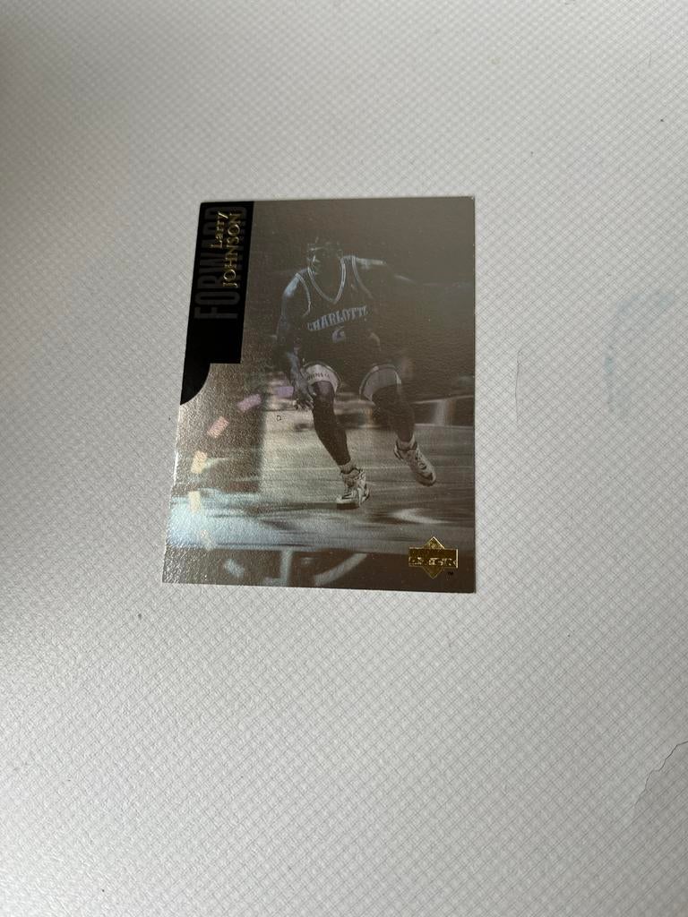 Upper Deck H1 Hologram basketbalcard Larry Johnson, Ophalen of Verzenden, Gebruikt, Losse kaart, Foil