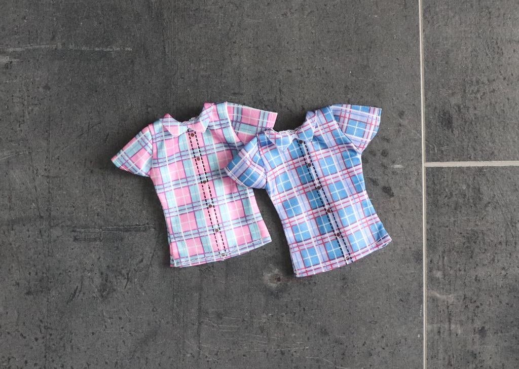 Barbie kleding nieuw - Ken shirt overhemd 2 stuks roze blauw, Ophalen of Verzenden, Nieuw, Barbie