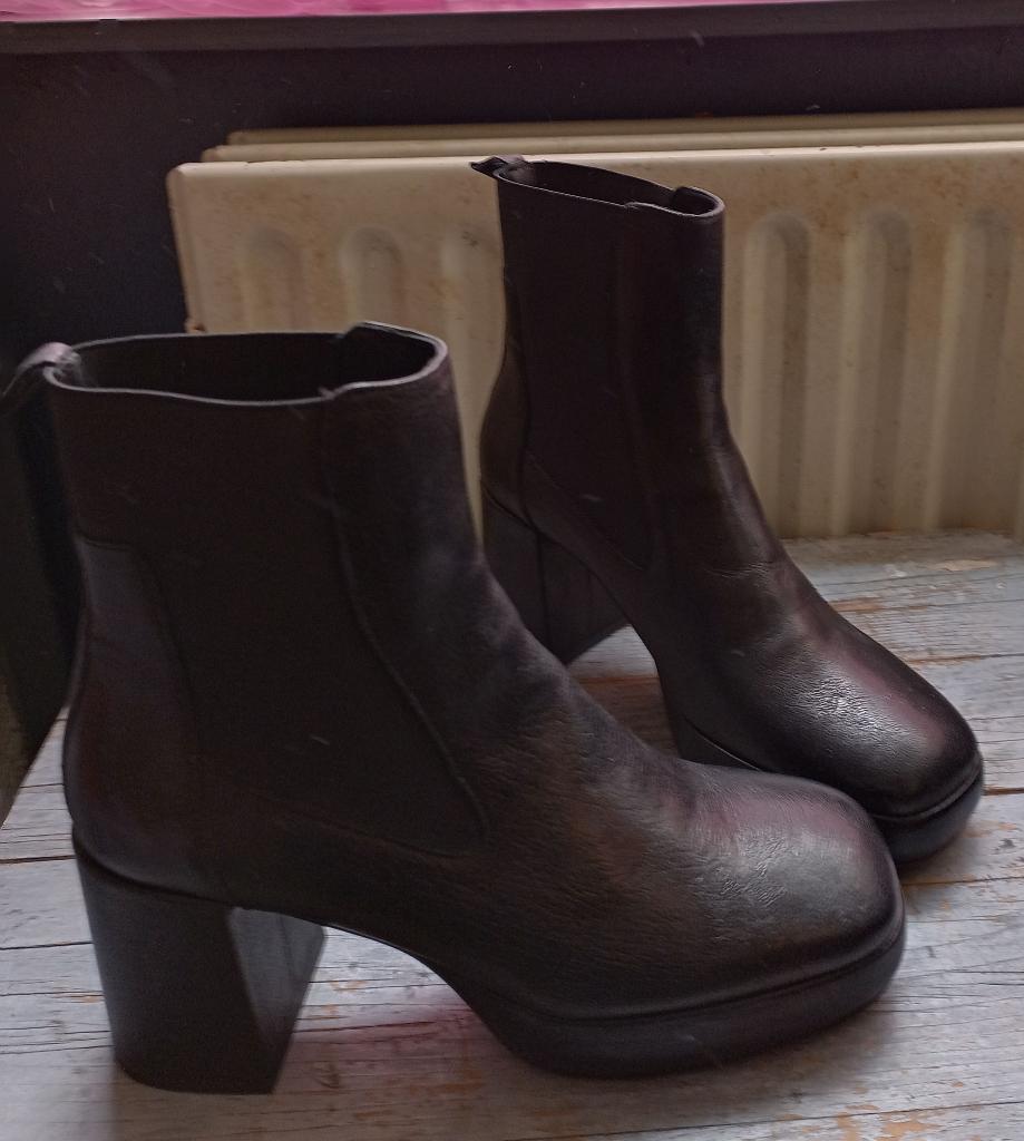 Emilio Sarto leren laarzen enkellaarsen tiktok, 40, Zwart, Lage of Enkellaarzen, Nieuw, Ophalen of Verzenden