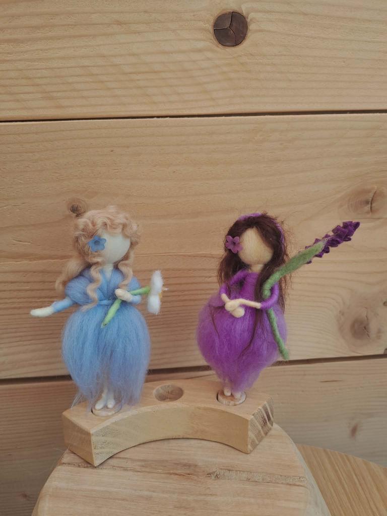 Seizoenstafel jaarring tekers lente meisjes wol naaldvilt, Ophalen of Verzenden, Zo goed als nieuw, Figuurtje(s)