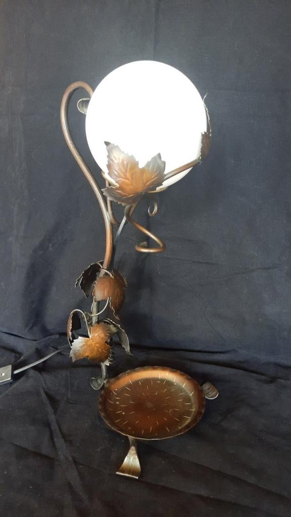 Druiventros met ranken tafellamp, lees de beschrijving, Ophalen of Verzenden, Glas, Minder dan 50 cm