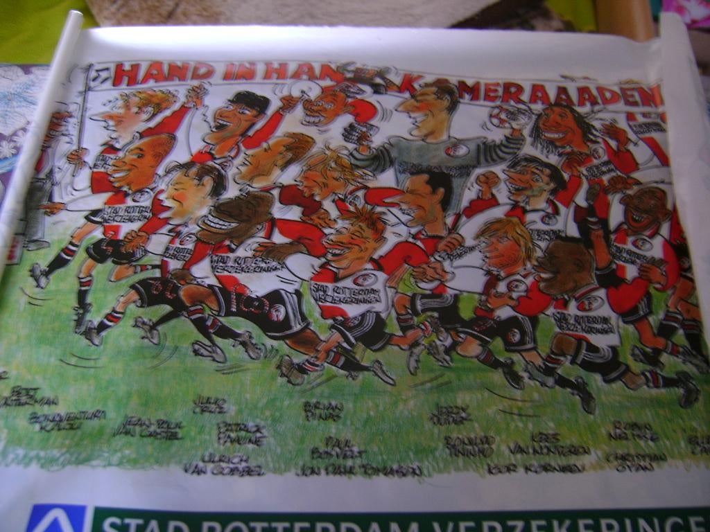 vlaggetje Feyenoord landskampioen 1999, Ophalen of Verzenden, Zo goed als nieuw, Feyenoord