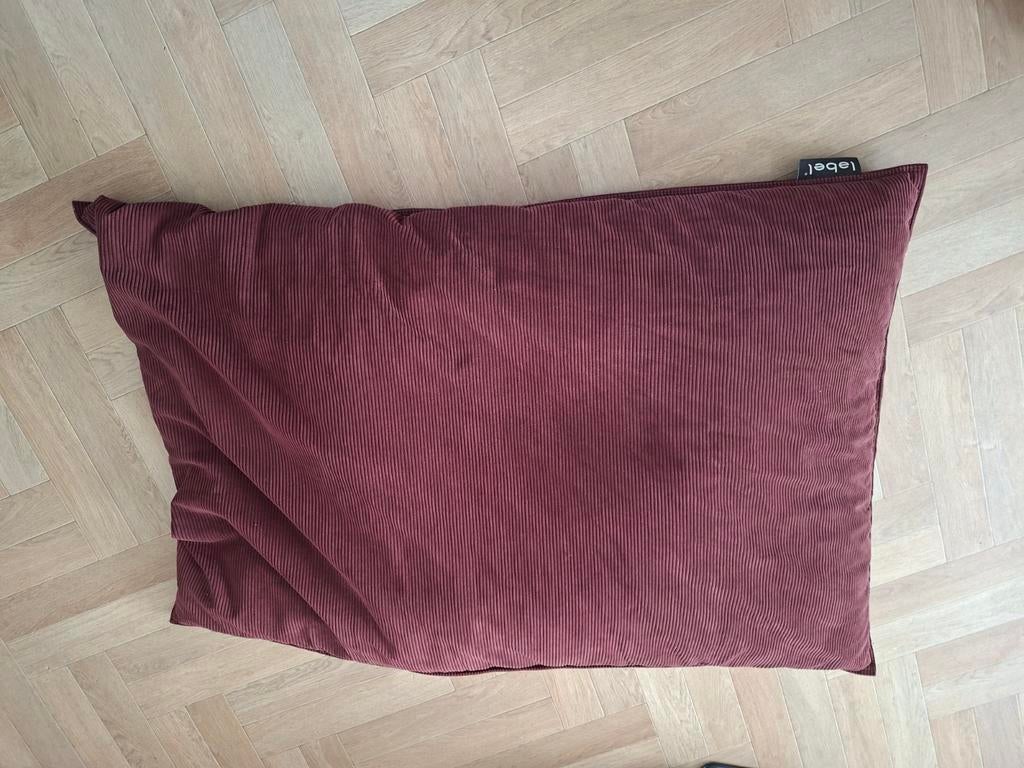 Lebel Zitzak Ribstof aubergine, Huis en Inrichting, Woonaccessoires | Kussens, Ophalen, Zo goed als nieuw, Paars, Rechthoekig