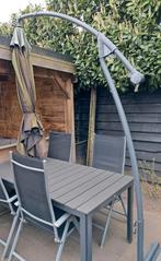 Parasol met voet, Ophalen