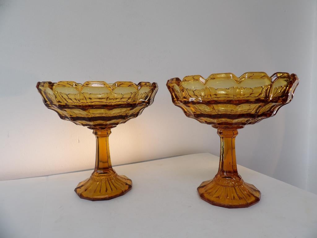 Art Deco Schalen op Voet Scailmont Belgium, Antiek en Kunst, Antiek | Schalen, Ophalen of Verzenden