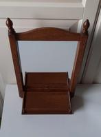 Vintage houten spiegel met kammenbakje, Minder dan 50 cm, Ophalen of Verzenden, Zo goed als nieuw, Minder dan 100 cm