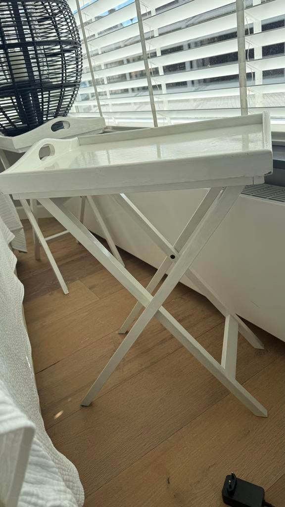 Set van 2 witte butler trays, gebruikt, Ophalen, Minder dan 55 cm, Gebruikt, Rechthoekig