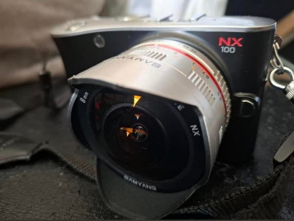 T.k. Samyang fish eye 7 mm voor samsung nx, Ophalen of Verzenden, Zo goed als nieuw, Groothoek Fisheye-lens