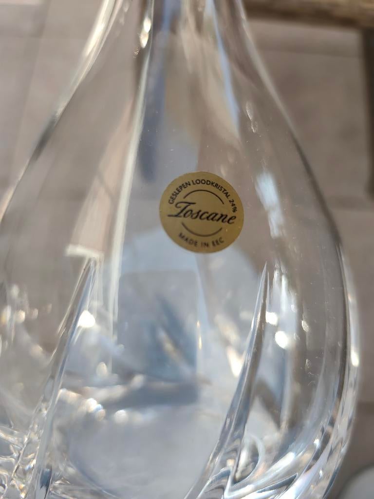 Toscane Geslepen Loodkristal Karaf - 24% Loodkristal, Antiek en Kunst, Antiek | Glas en Kristal, Ophalen