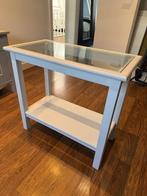 Bedside table - classic style with glass top, Ophalen, Gebruikt, 70 cm of meer, Glas