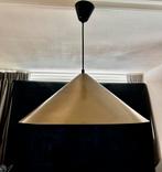 Vintage Danish Design goud geborstelde metalen hanglamp, Huis en Inrichting, Gebruikt, 50 tot 75 cm, Ophalen of Verzenden, Vintage midecentury modern