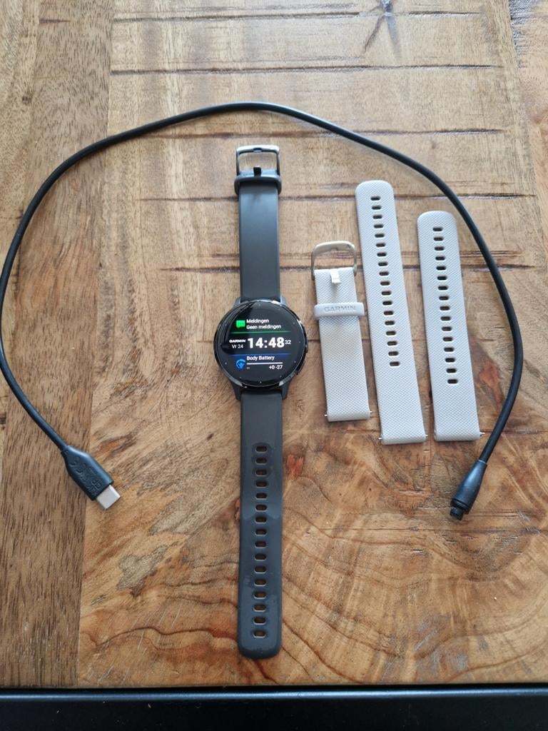 Garmin Venu 3S, Sieraden, Tassen en Uiterlijk, Smartwatches, Ophalen, Gebruikt, Zwart, Garmin venu