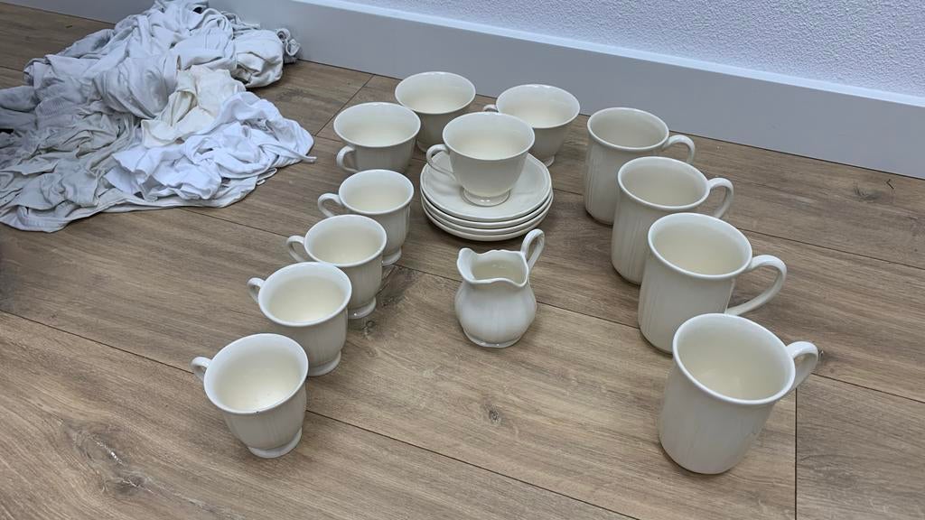 Diverse Wedgewood Queens Plain Servies - Borden, Mokken, Kop, Ophalen of Verzenden