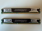 2x Crucial Ballistix DDR3 RAM geheugen 8GB, Computers en Software, RAM geheugen, Gebruikt, 8 GB, DDR3, Ophalen of Verzenden