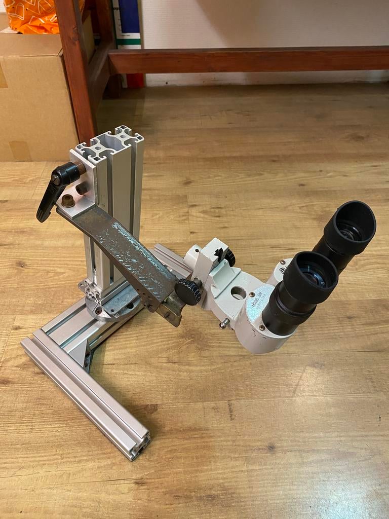 Euromex BM84 Stereomicroscoop met 10x oculair en 1x/2x objec, Ophalen of Verzenden, Gebruikt, Minder dan 400x, Stereomicroscoop