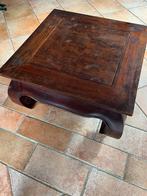 Opium salontafel, donker hout, 60x60 cm, Gebruikt, 50 tot 100 cm, Minder dan 50 cm, Opium, oosters