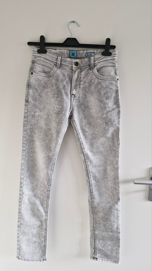 Vingino jeans licht grijs slim maat 14 (164), Broek, Ophalen of Verzenden, Zo goed als nieuw, Vingino