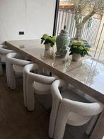 8 Stoelen 2 Barkrukken NIEUW Japandi Chenille boucle Teddy, Ophalen, Nieuw, Stof, Vijf, Zes of meer stoelen