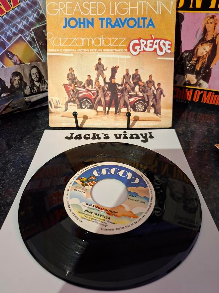 John Travolta - Greased Lightnin' (Single, 7 inch) 1978, Cd's en Dvd's, Vinyl | Pop, Gebruikt, Overige formaten, Ophalen of Verzenden