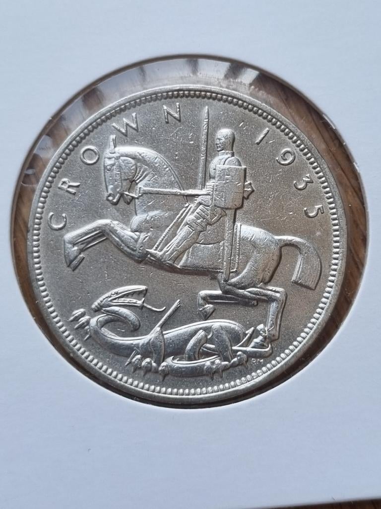 1 crown 1935 Engeland zilver, Ophalen of Verzenden, Overige landen, Zilver