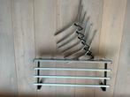 Geheel aluminium kapstok met hangers, Wandkapstok, Gebruikt, Ophalen of Verzenden, Minder dan 100 cm
