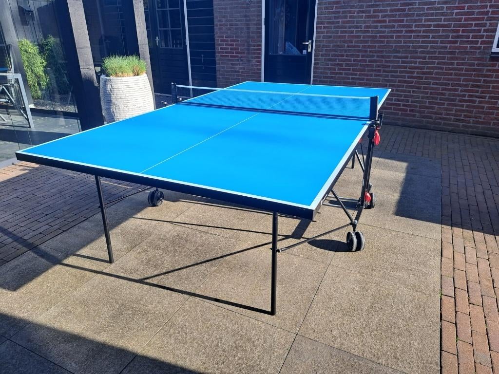 Tafeltennistafel Sponeta S1-43e outdoor blauw, Ophalen, Zo goed als nieuw, Tafel Outdoor, Verrijdbaar