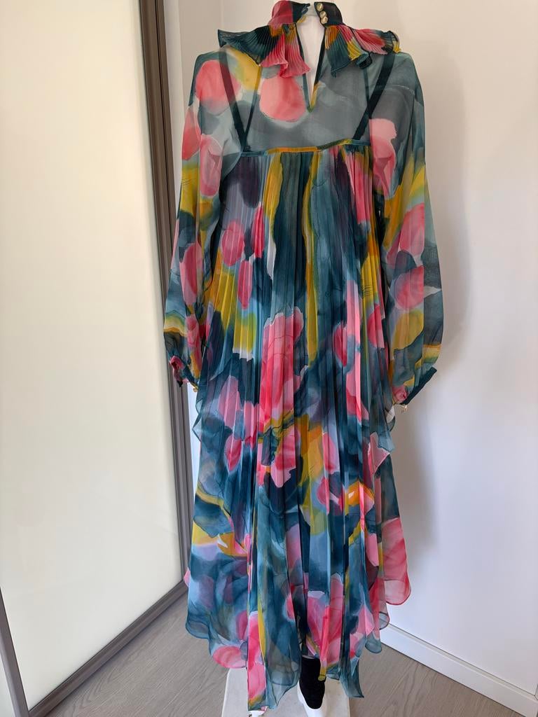 Fong Leng jurk met bloemenprint, Kleding | Dames, Overige kleuren, Ophalen of Verzenden, Maat 36 (S), Gedragen