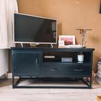 Industriele tv kast - zwart staal - 120 cm, Ophalen, 100 tot 150 cm, Zo goed als nieuw, Minder dan 100 cm