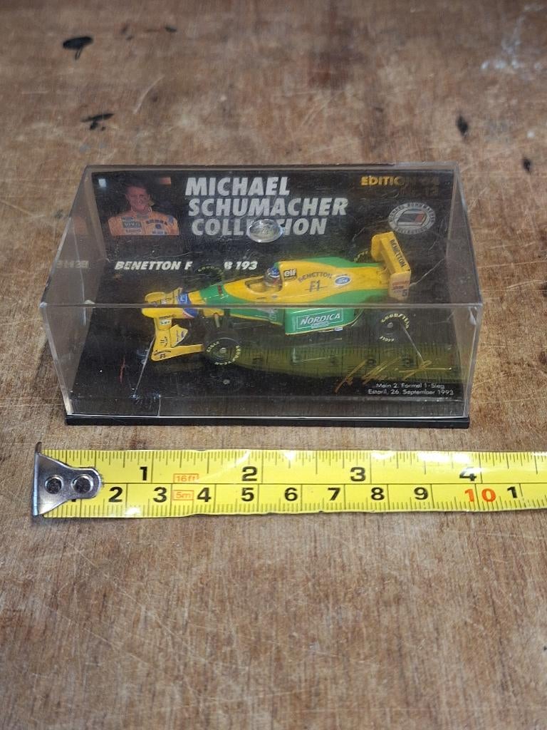Vintage Formule 1 auto Benetton Michael Schumacher uit 1993, Verzamelen, Ophalen of Verzenden, Zo goed als nieuw, Formule 1