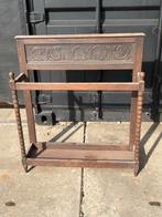 Houten paraplubak met houtsnijwerk, Ophalen, Gebruikt, G, H