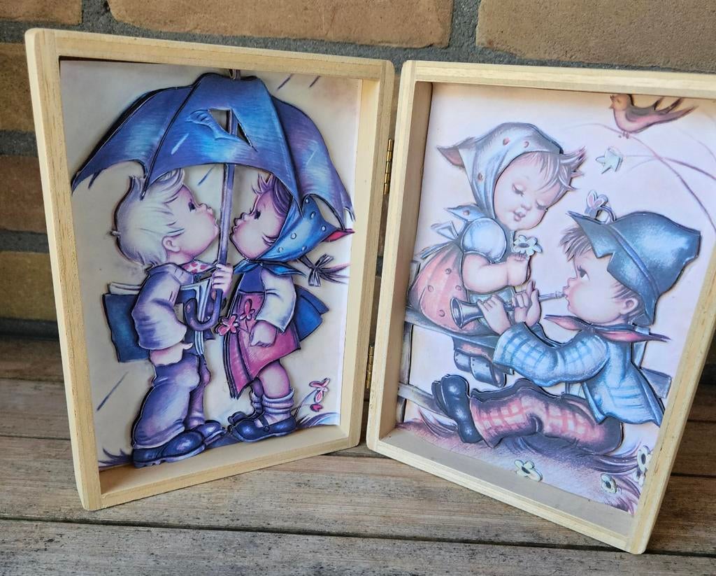 Foto in kistje, Ophalen of Verzenden, Zo goed als nieuw