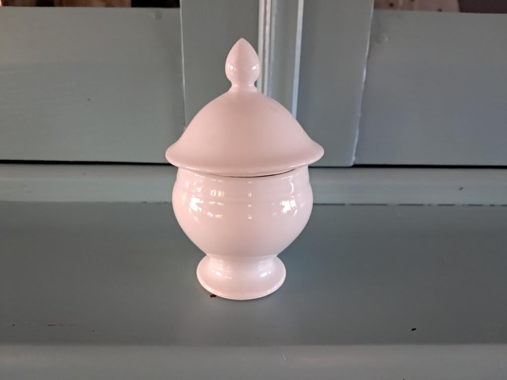 Oude pots aux crème, potje met deksel, Ophalen of Verzenden