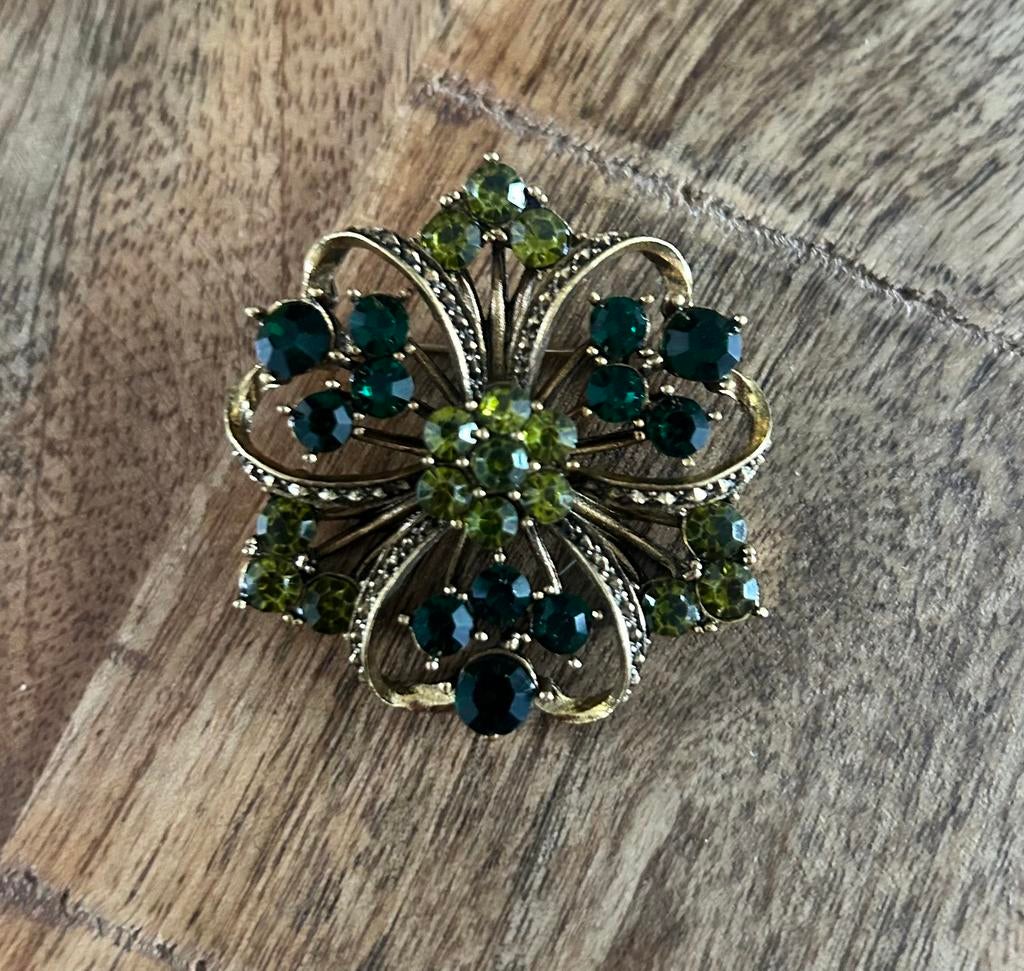 Vintage broche, Ophalen of Verzenden, Zo goed als nieuw, Goud, Overige materialen