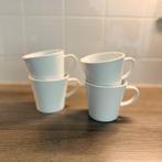 4 witte IKEA mokken / bekers – strak design, Ophalen, Zo goed als nieuw, Effen, Kop(pen) en/of Schotel(s)