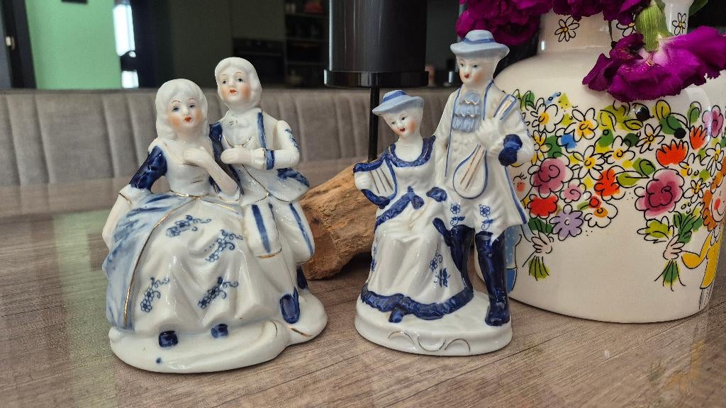 vintage porseleinen beeldjes, Ophalen of Verzenden, Zo goed als nieuw, Mens