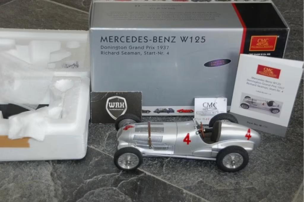 CMC 1/18 - Mercedes Benz W125 1937 GP Donington N°4 Seaman - Précommande