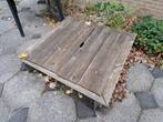 Houten zandbak 120x120cm met deksels, Ophalen, Gebruikt