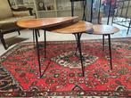 Set van 3 massief houten salon bijzettafels, Ophalen of Verzenden, Nvt, Nvt, Nvt