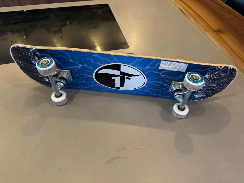 Skateboard met bliksemprint, Ophalen of Verzenden, Gebruikt, Skateboard