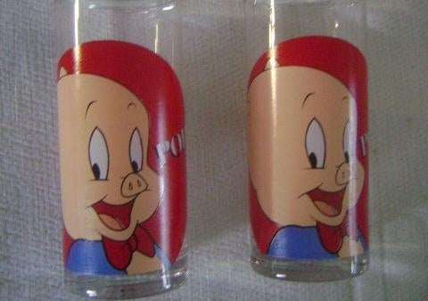 2 warner bros glazen uit 1993, Verzamelen, Stripfiguren, Ophalen of Verzenden, Looney Tunes, Zo goed als nieuw, Gebruiksvoorwerp