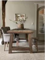 Landelijke stoere EETTAFEL * A-poot * sober,oud,hout, Ophalen of Verzenden, Nieuw, Landelijk